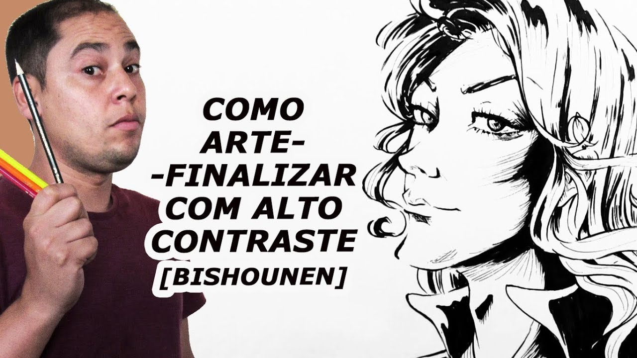 Como ARTE-FINALIZAR com ALTO CONTRASTE [Bishounen] | Desenho Online