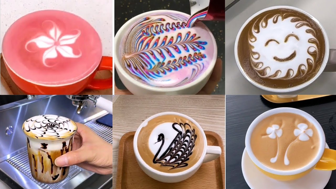 Etching Techniques. New Amazing Latteart designs. August 2023