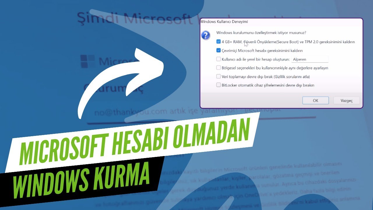 Hesapsız Windows Kurulumu Rehberi: Windows 11 Yerel Kurulum Nasıl Yapılır?