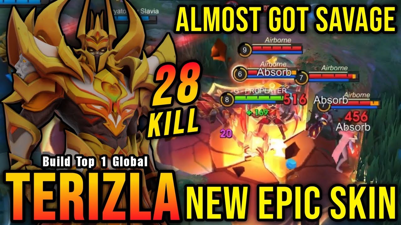 28 Kills + MANIAC!! Flames of Judgment Terizla New EPIC Skin!! - Build Top 1 Global Terizla ~ MLBB