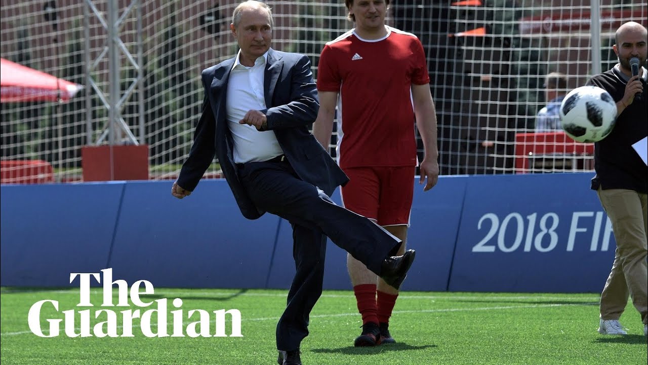 Vladimir Putin takes to football pitch in Moscow's Red Square
