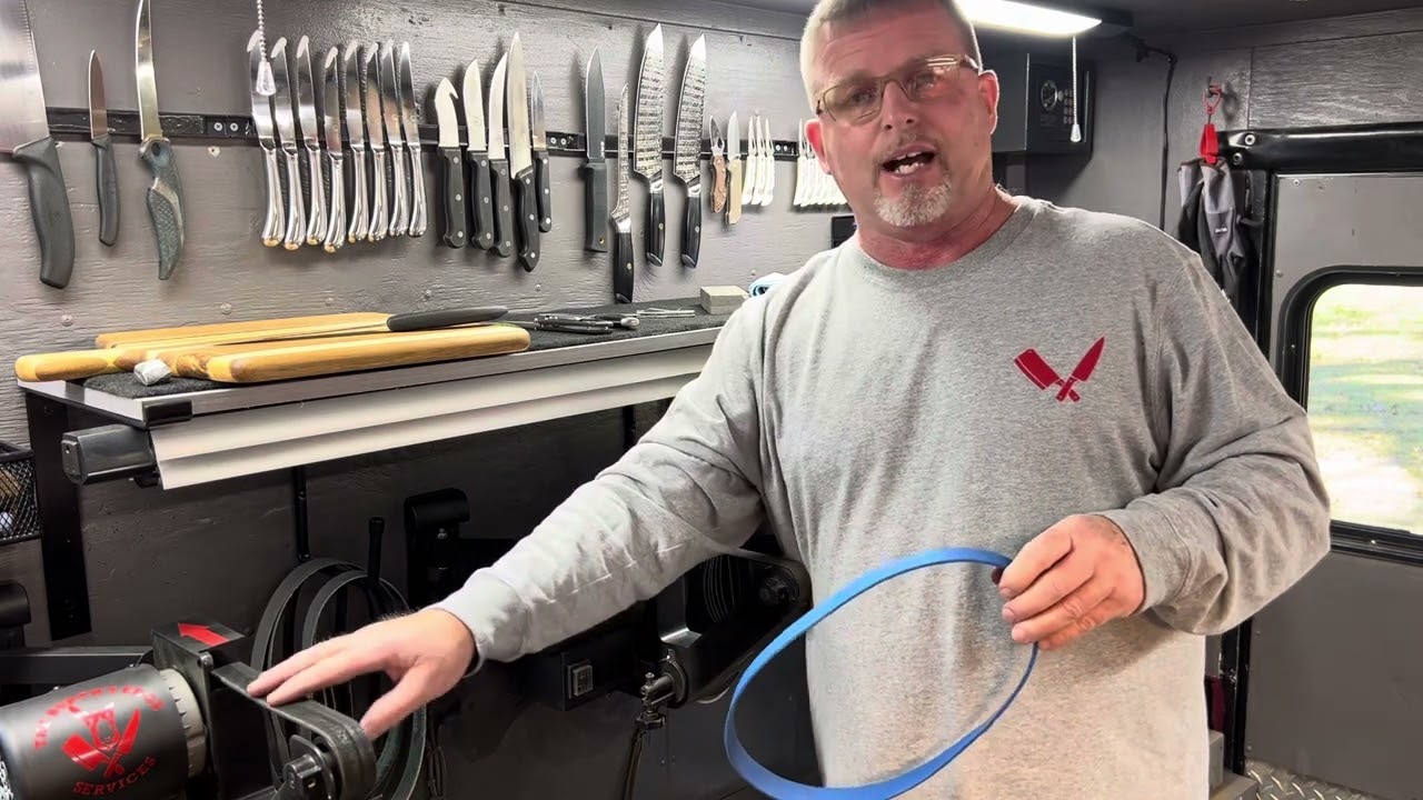 Knife sharpening method,belts,leather vs felt etc @theburchsedgeservices