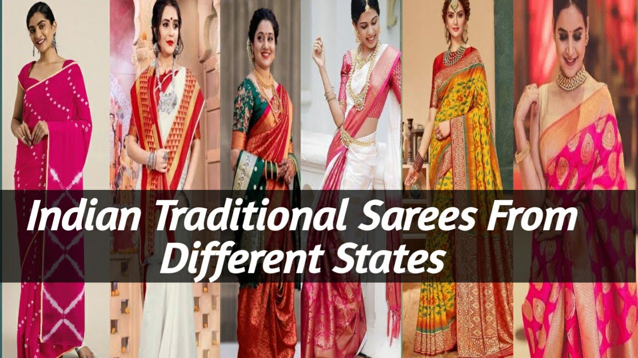 Types Of Sarees Of Different States in India |  Indin Traditional Saree |