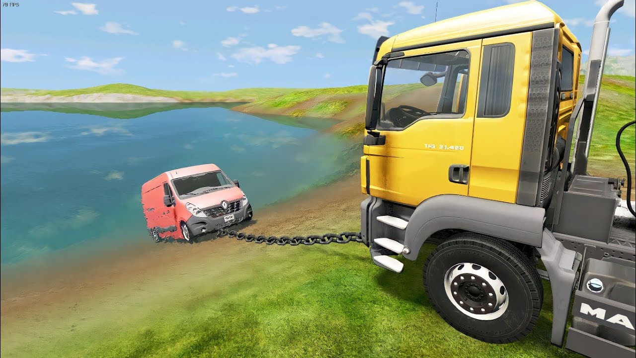 Van vs Deep Water - Beamng Drive