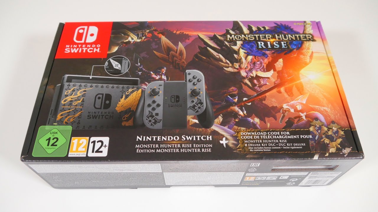 Nintendo Switch Monster Hunter Rise Edition Unboxing German
