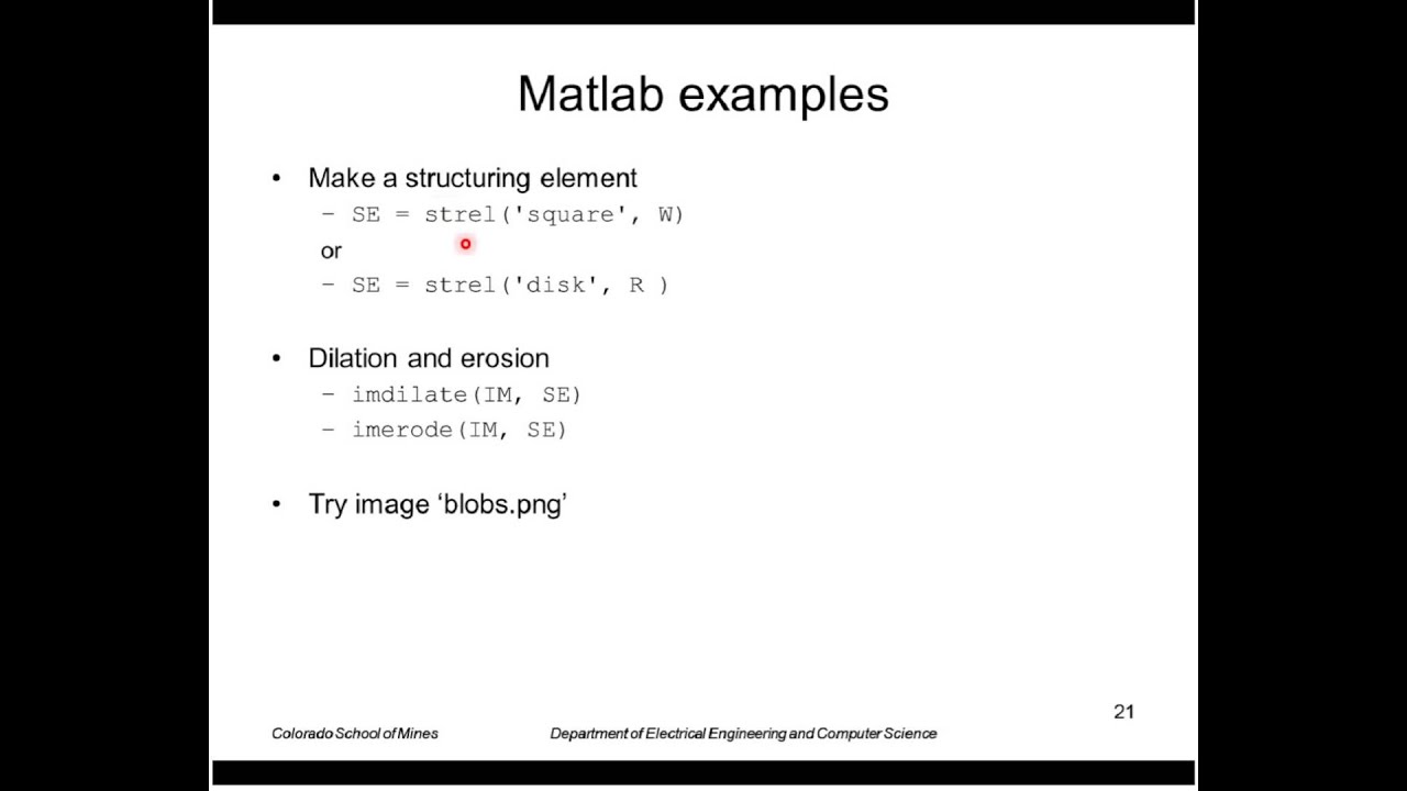 EENG 510 - Lecture 10-2 Morphological Processing