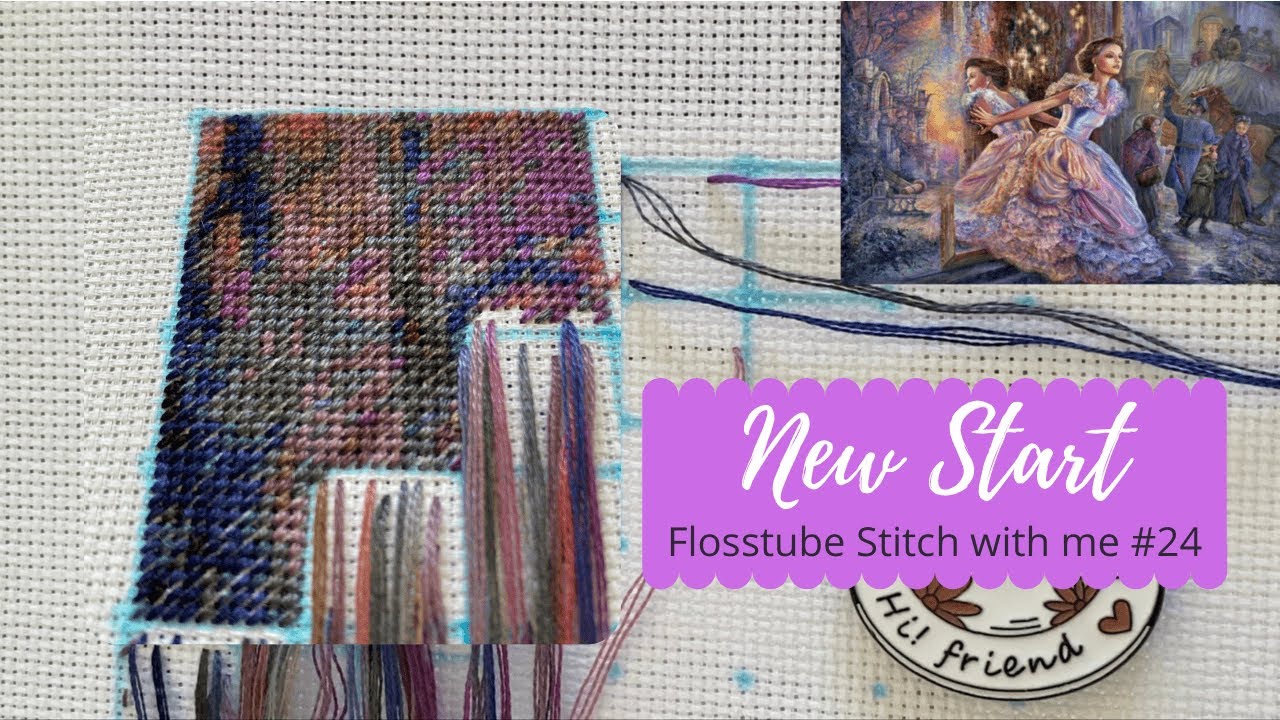 FLOSSTUBE Stitch with me #24 October HAED New Start [Mini Alternative Reality] Tent Stitch 18 count