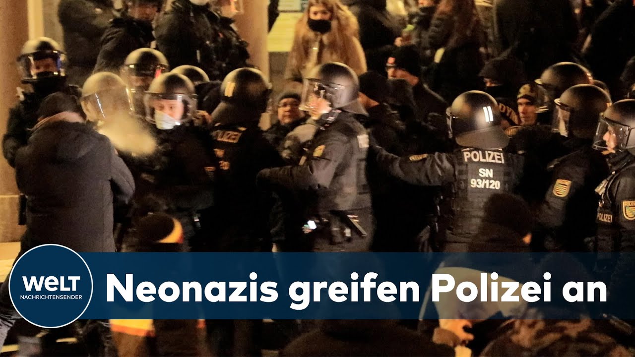 RECHTE RANDALE: Heftige Ausschreitungen gegen Polizei bei Corona-Protesten in Bautzen und Rostock