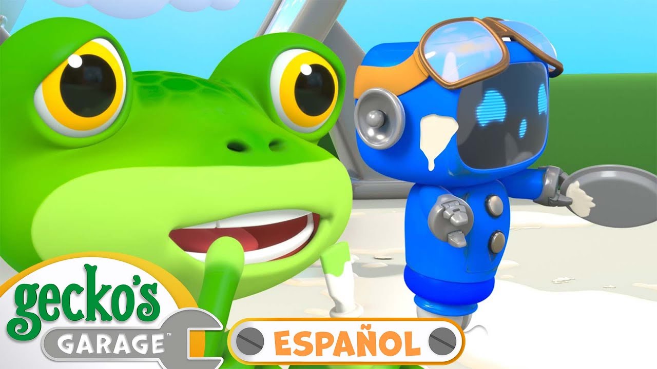 Gecko queda atascado en pegamento | Garaje de Gecko | Carros para niños | Vídeos educativos