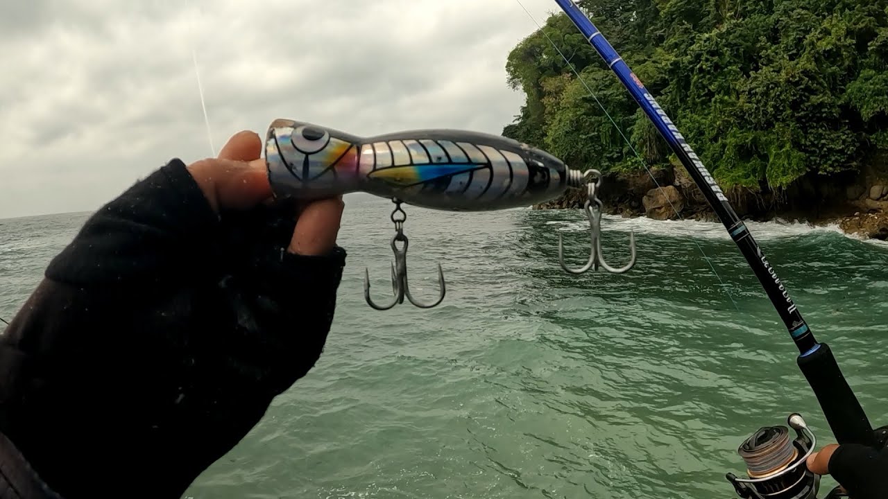 INI YG SAYA CARI‼️POPPER MELEDAK DI SAMBAR GIANT TREVALLY || MANCING POPPING PINGGIRAN LAUT