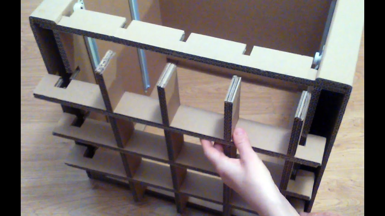 My cardboard chest of drawers (corrugated cardboard furniture)
