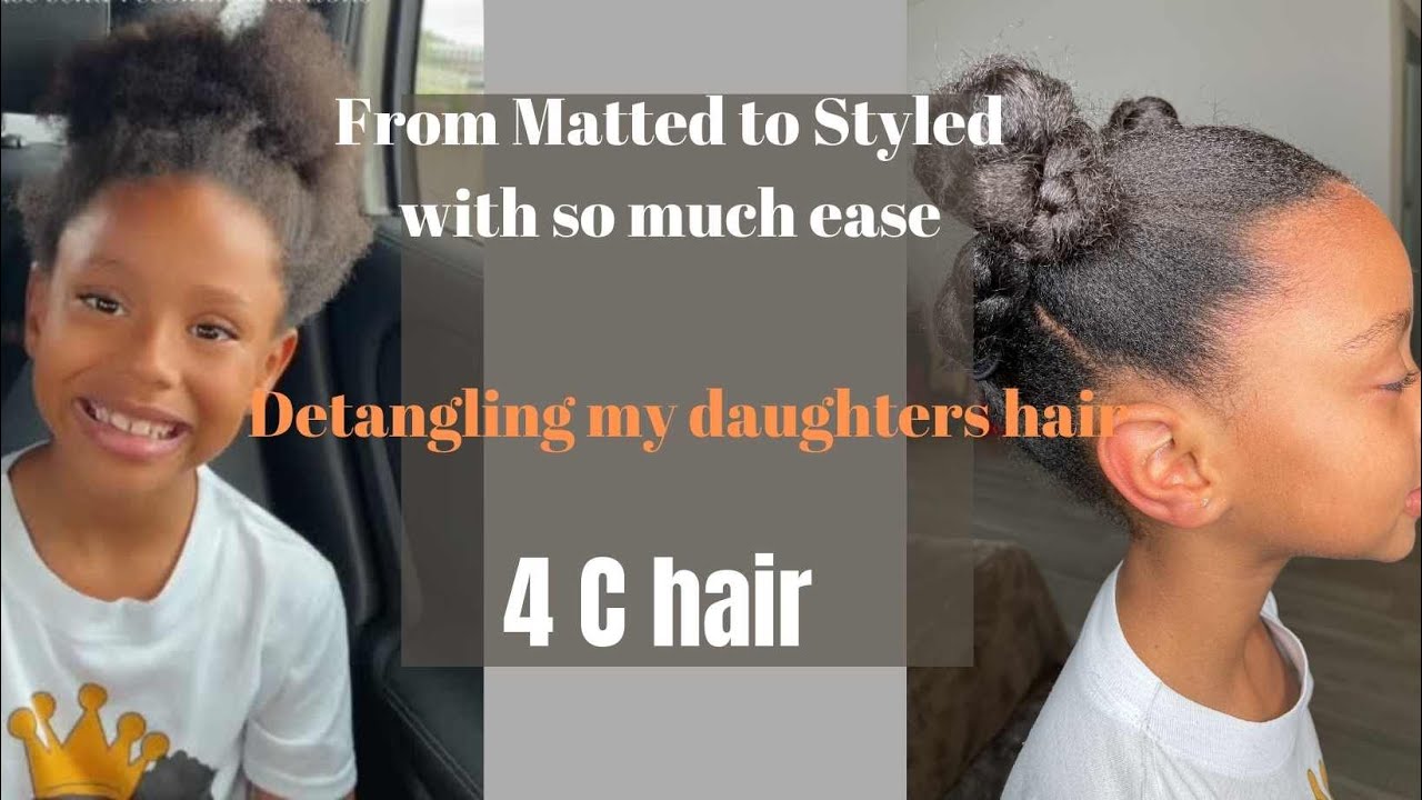 Detangling my daughters 4c Hair