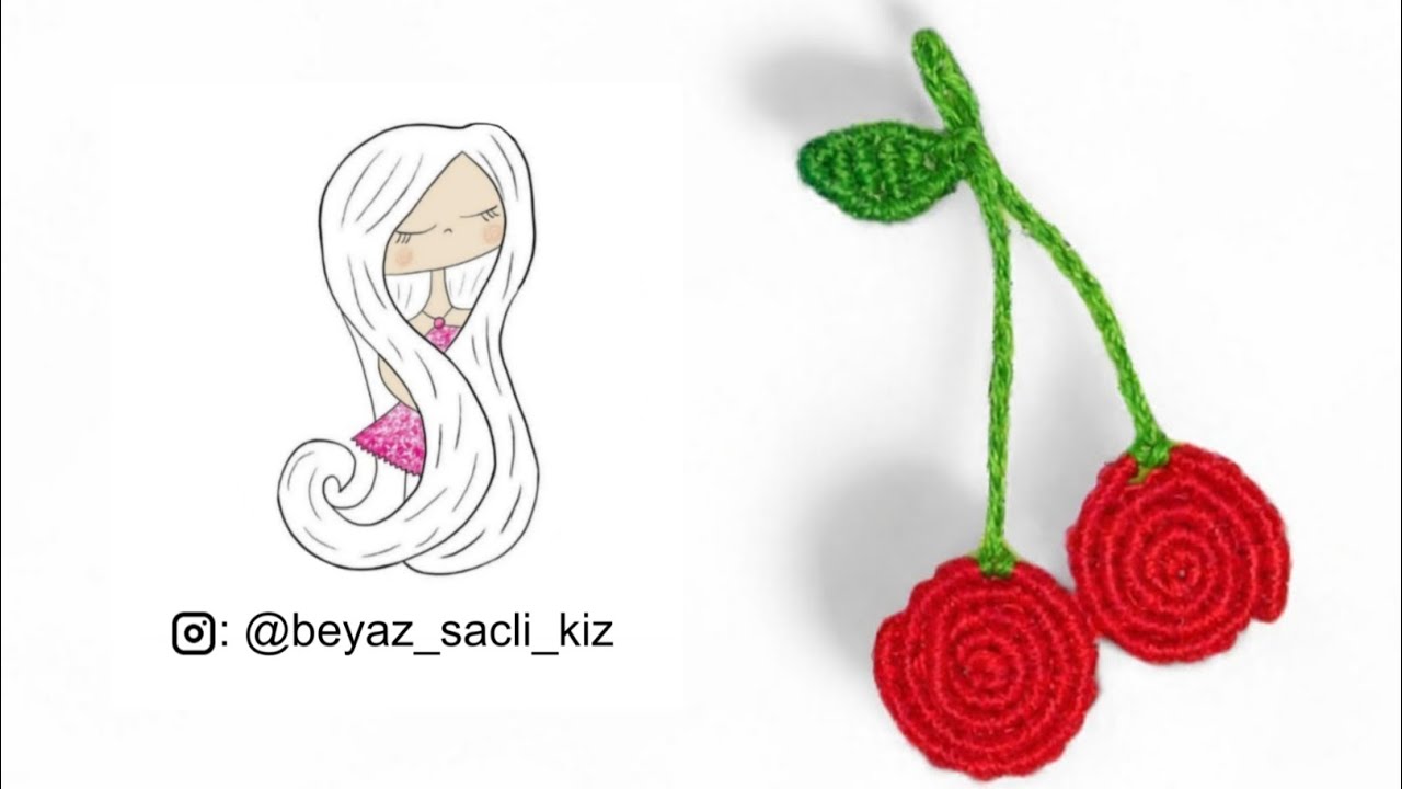 Makrome kiraz yapimi / Macrame cherry making #macrame #makrome #cherry #book #earing #handmade 