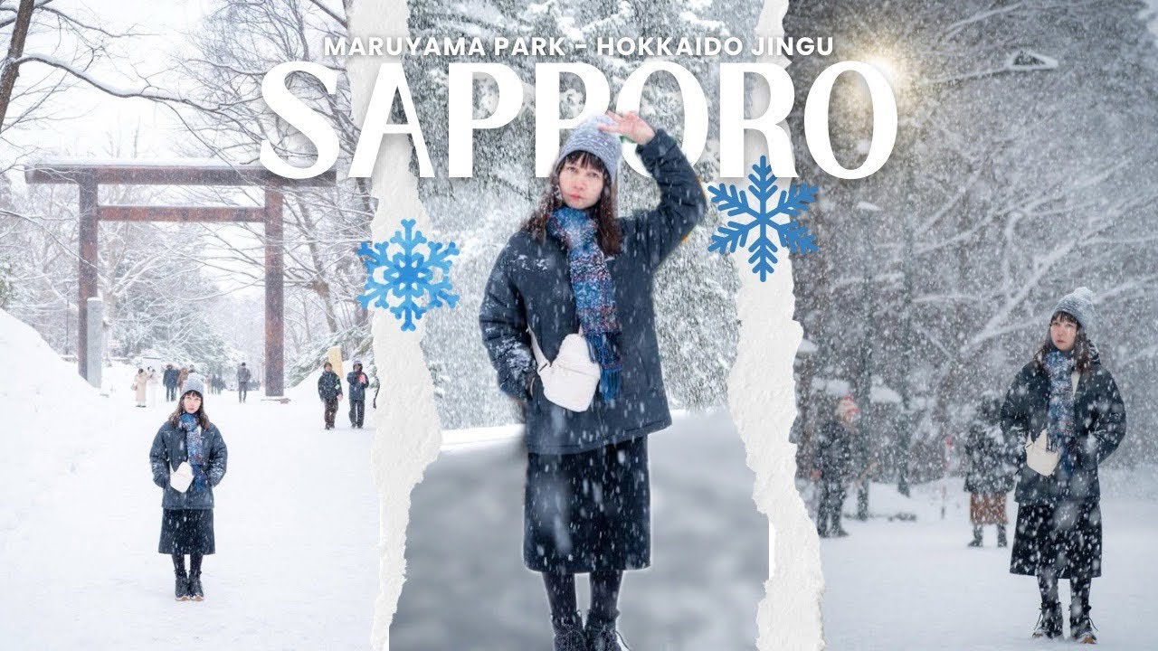 Half Day Vlog in Sapporo | Snow Walk at Maruyama Park & Hokkaido Jingu ⛩️❄️