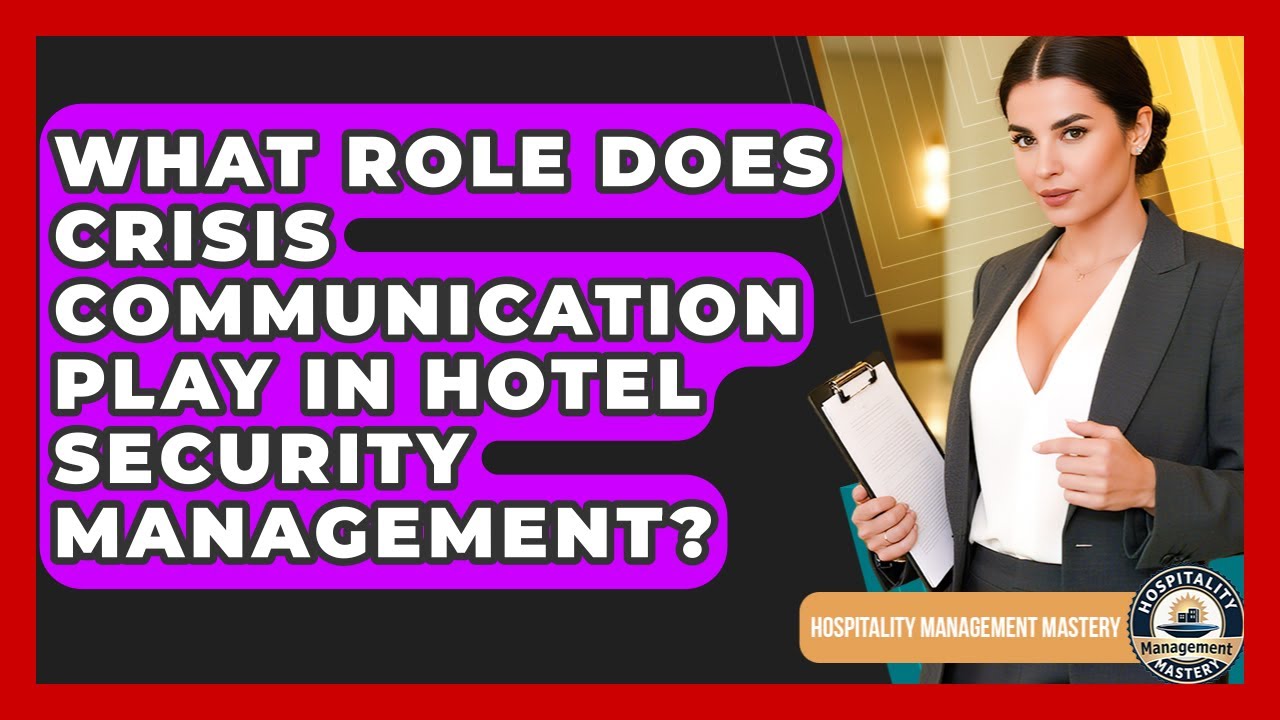 What Role Does Crisis Communication Play In Hotel Security Management?