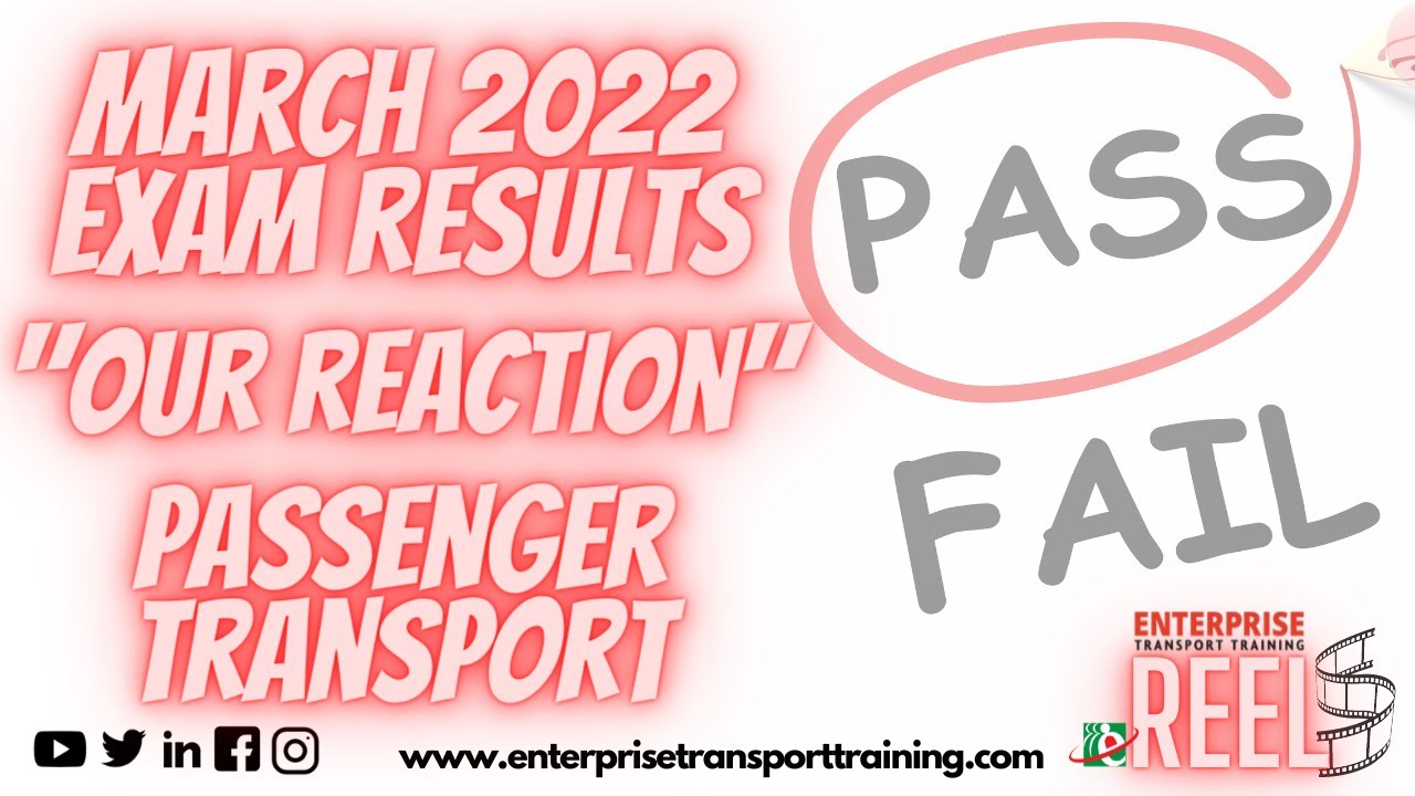 Operator CPC / Transport Manager March 22 Exams Our Reaction Passenger Transport