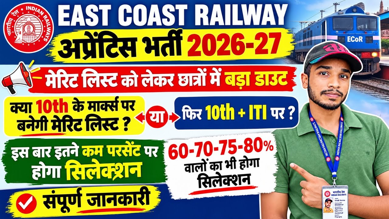 When Will the East Coast Railway Apprentice Merit List Be Released 2026 || ECoR Apprentice Previo...