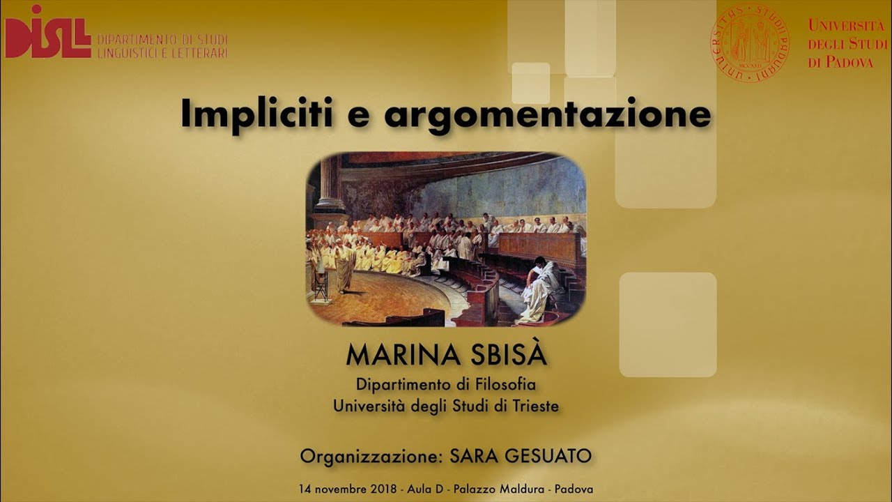 Marina Sbis&agrave; - Impliciti e argomentazione
