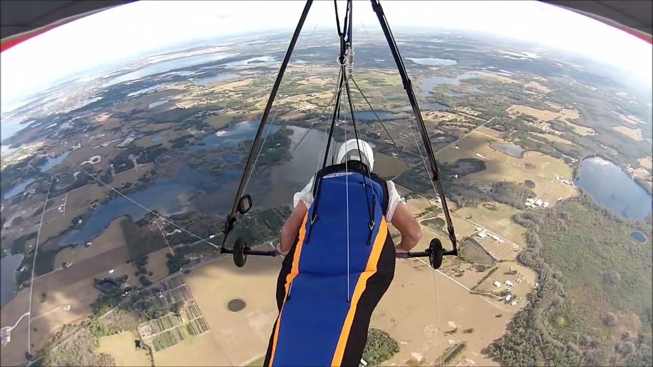 Paradise Air Sports in Groveland Florida.  Towing new Gecko hang glider.