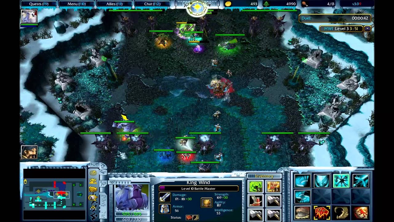 Wc3: Hero Wars Icelands [Playing with/against noobs]
