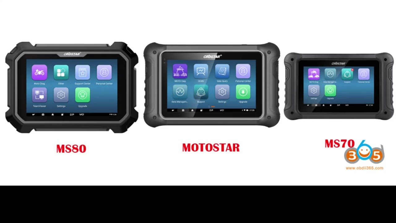 OBDSTAR MOTOSTAR vs MS80 vs MS70 Motorcycle Scanner