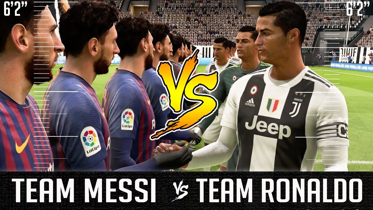 What If A Team Of Messi's Were The Same Height As A Team Of Ronaldo's? – FIFA 19 Experiment