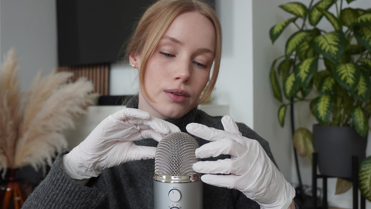 ASMR gentle glove sounds