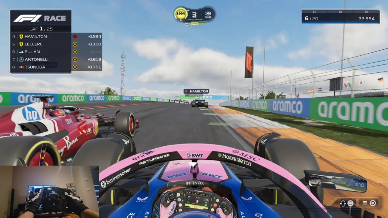 F1 25 Career Mode 100% Difficulty / Round 15 Dutch GP 25 Laps / Alpine / Steering wheel gameplay