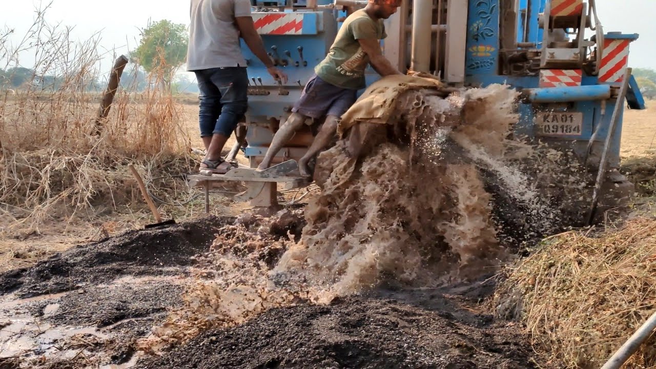 3hp water borewell drilling in dry area | water in dry area borewell drilling in India