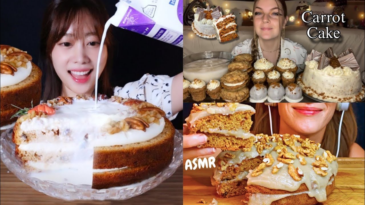 Carrot cake mukbang