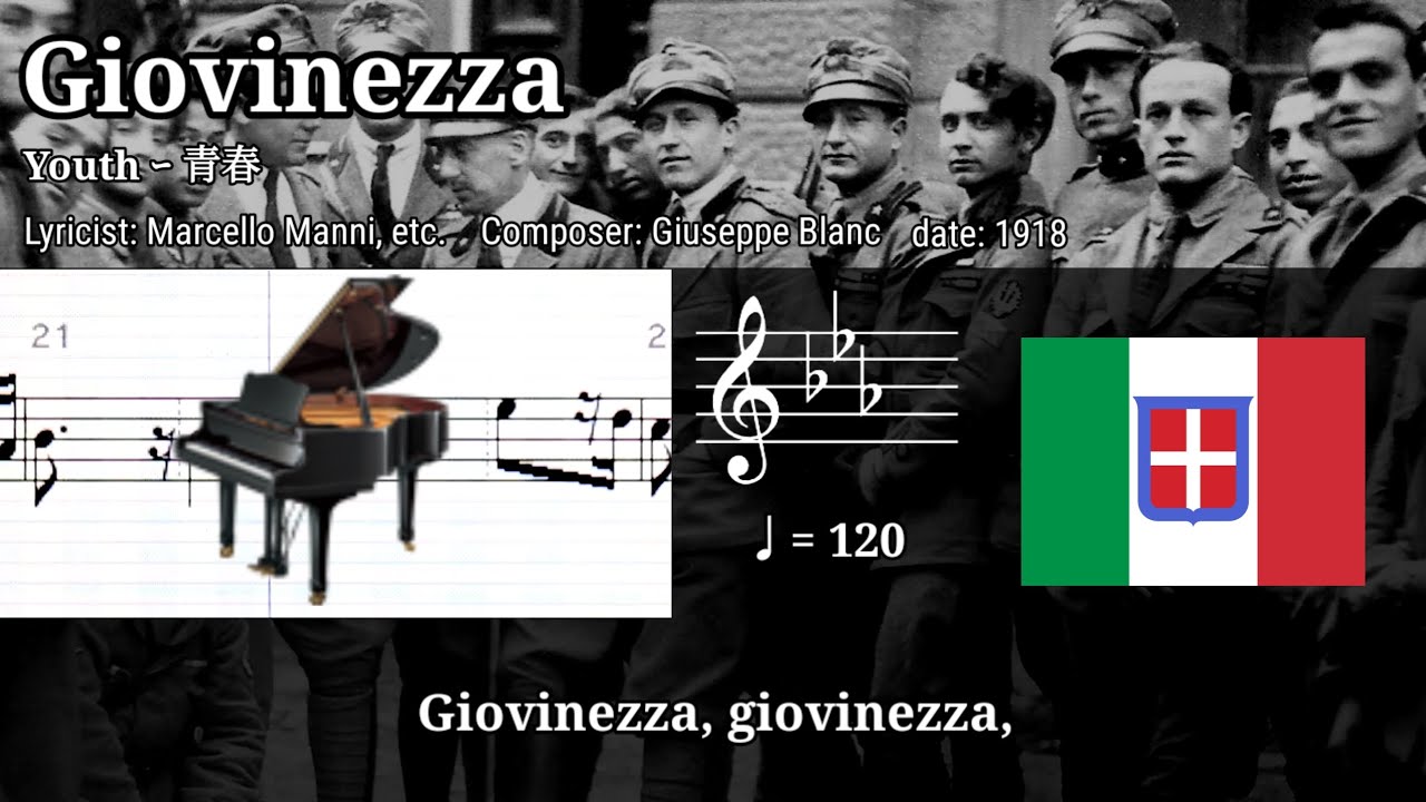 Giovinezza - piano 【イタリア軍歌】