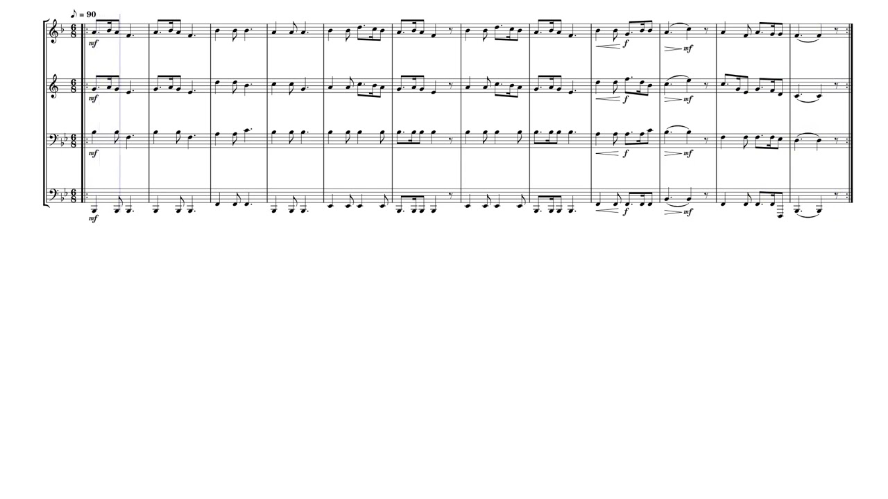 Silent Night for Brass Quartet