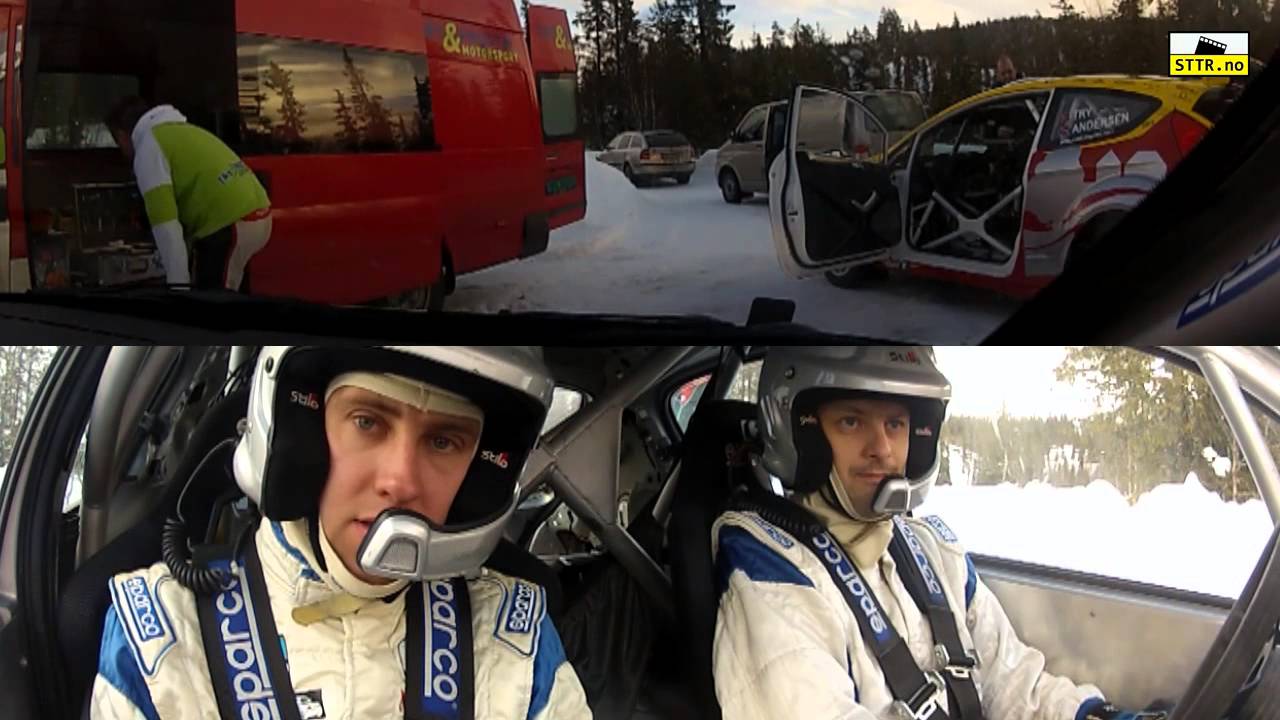 Tom Lund med Anders Kj&aelig;r som mentor f&oslash;r Sigdalsrally 2014 - Peugeot 206 RC