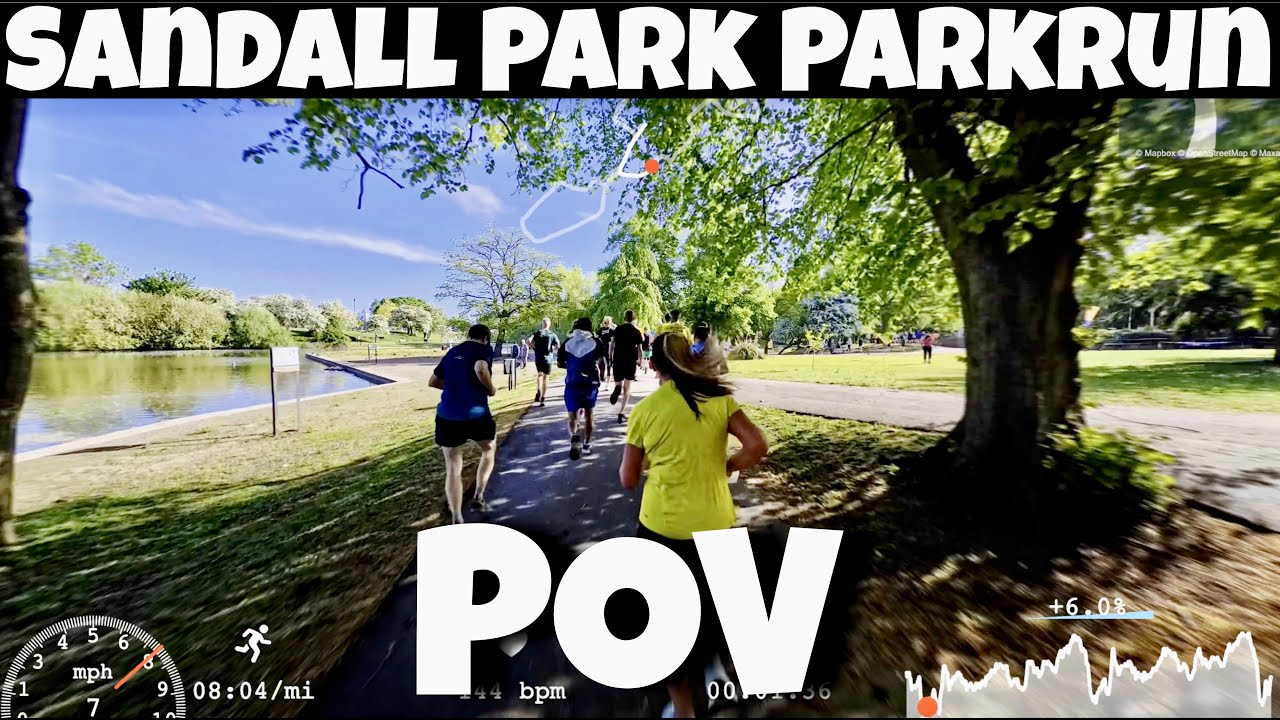 Sandalll Park Parkrun Doncaster - Full Course POV With On Screen Stats