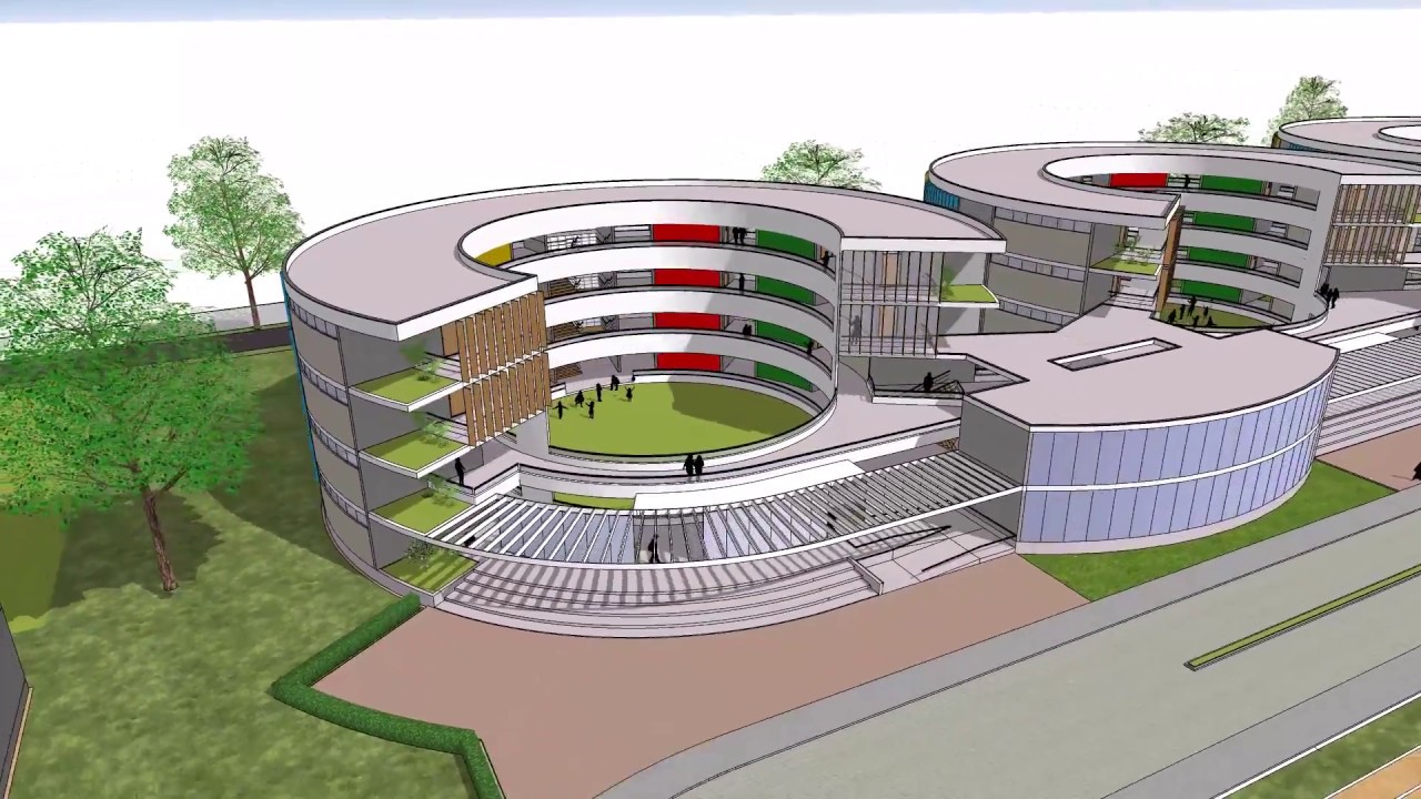 Proposed School at Dehu Rd. Cantt. - Concept Video - Architectural Design