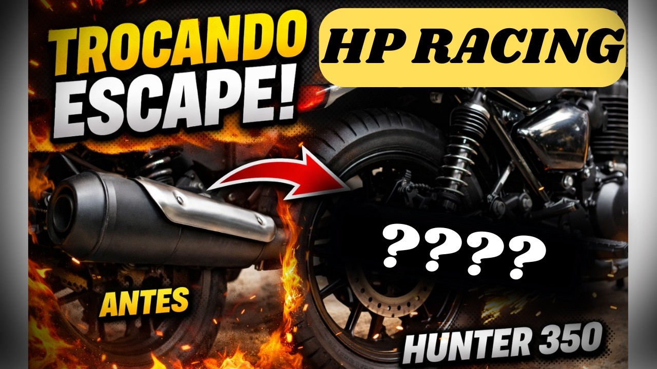 Trocando o escape Hp Custom - Hunter 350