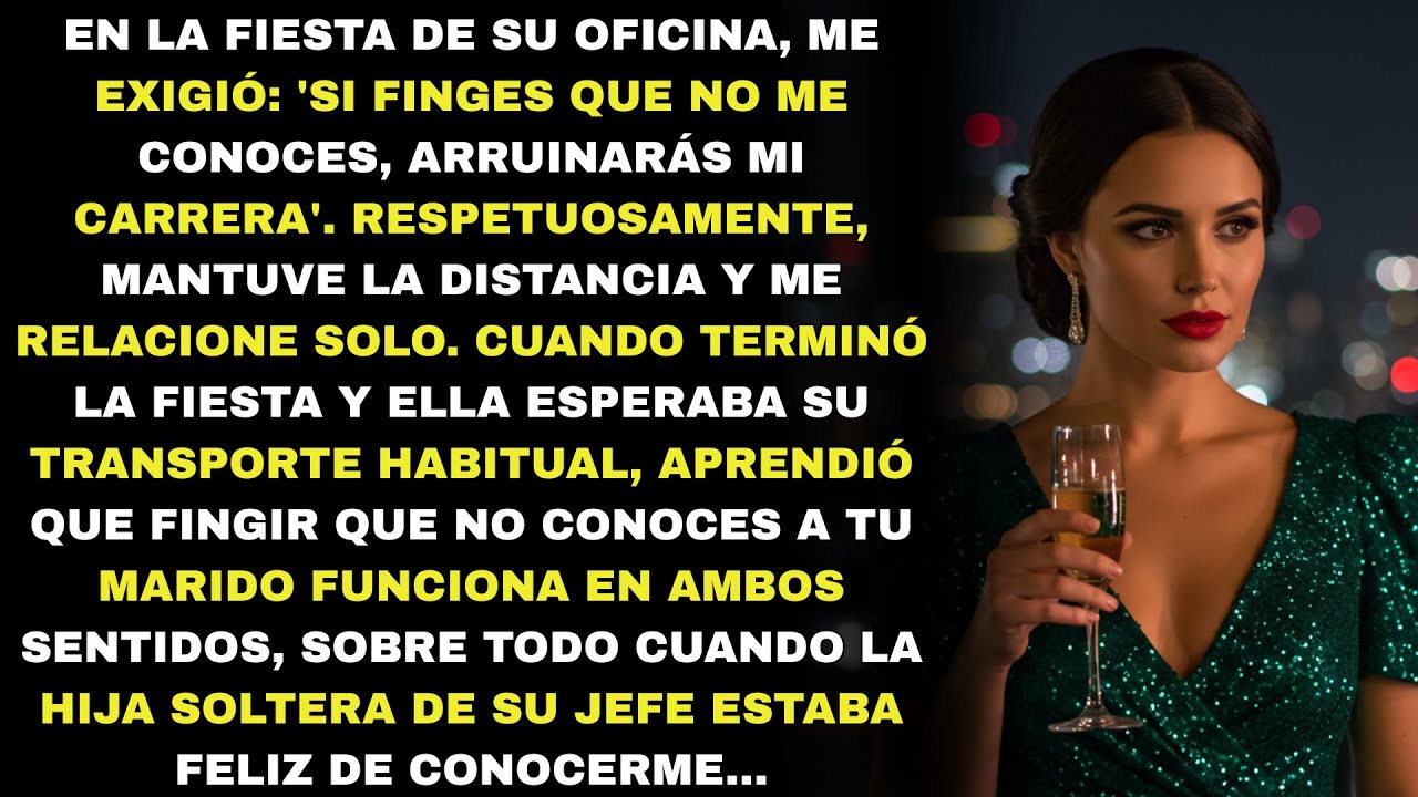 Mi esposa me exigió fingir que no la conocía… y en su fiesta lo convirtió en humillación real
