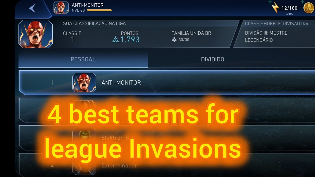 4 BEST TEAMS FOR LEAGUE INVASIONS | DIVISION III | SPLIT 3 | CLASS SHUFFLE | INJUSTICE 2 MOBILE