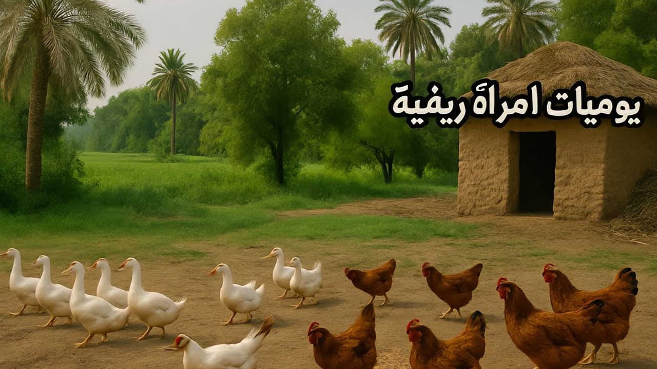 الريف العراقي ‍ | حياة القرية🛖تربية الدجاج والبط وشغل المزرعة كله بيدي 🐔🦆