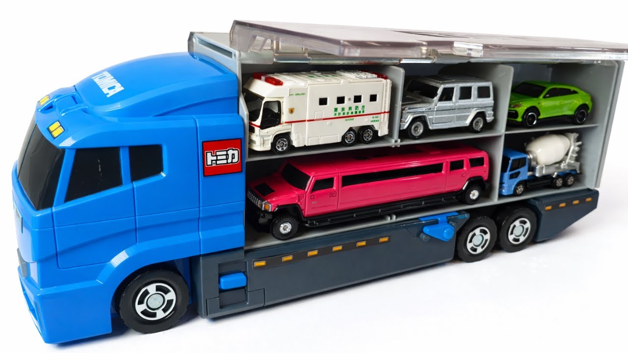 13 Type Tomica Cars ☆ Tomica opening and put in big Okatazuke convoy! Review Toys & ASMR Video