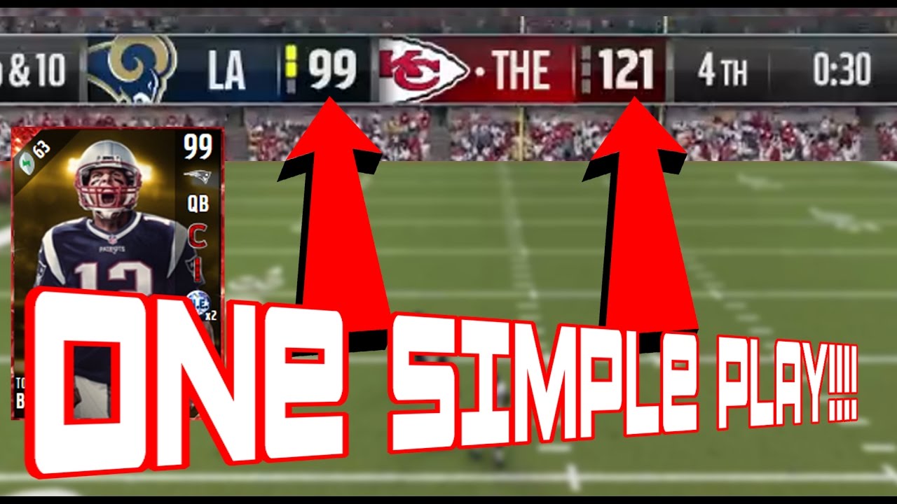 FASTEST WAY TO GET 99 TOM BRADY WITH ONLY ONE PLAY!!HOW TO GET 63 TOUCHDOWNS MADDEN 17 ULTIMATE TEAM