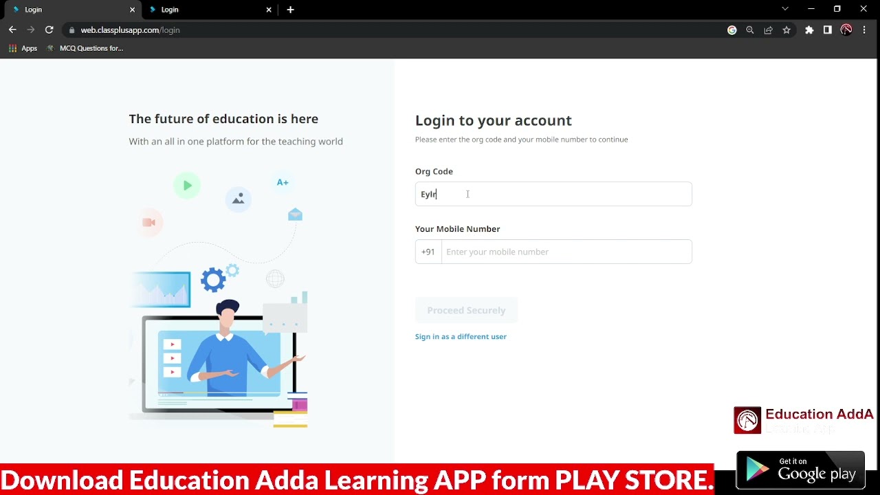 HOW TO OPEN EDUCATION ADDA LEARNING APP ON PC?