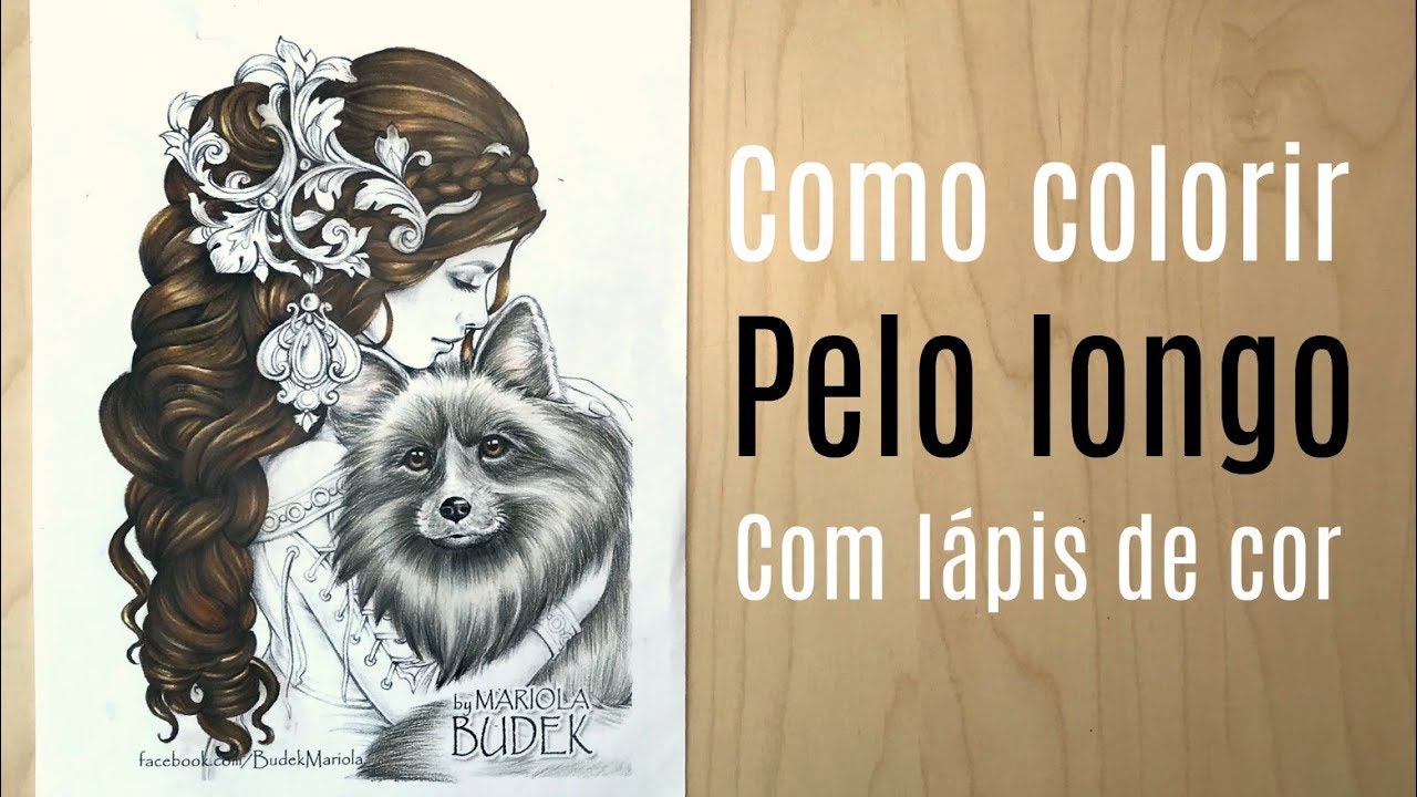 Como colorir pelos longos usando lápis de cor