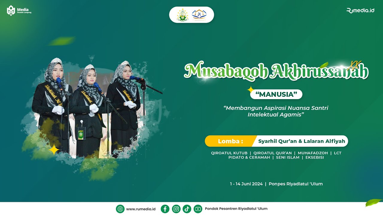 🔴 SYARHIL AL QUR'AN & LALARAN ALFIYAH - MUSABAQOH AKHIRUSSANAH KE-XX | PP. RIYADLATUL 'ULUM TH. 2024