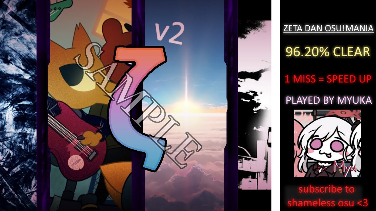 ZETA DAN 96.20% CLEAR BUT IT GETS FASTER FOR EVERY MISS -  MYUKA (osu!mania)