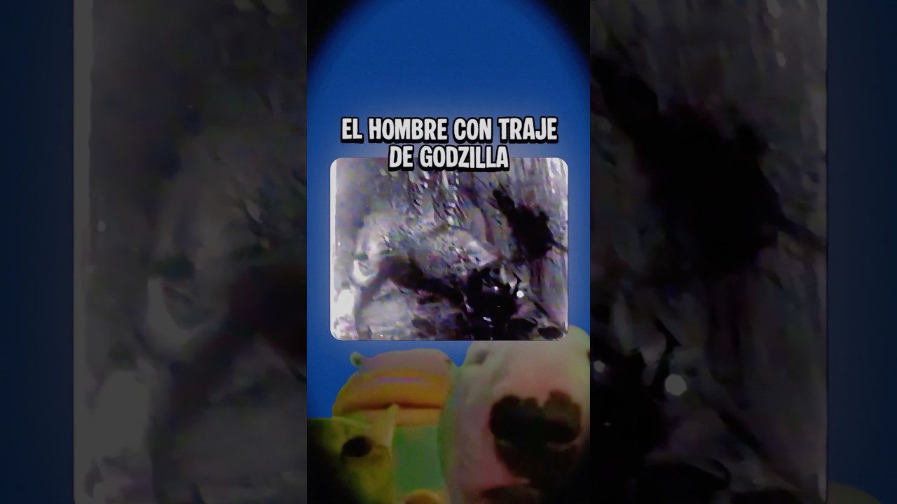 Jap&oacute;n da algo de miedo&hellip;/ terror anal&oacute;gico el hombre con el traje de Godzilla #terror