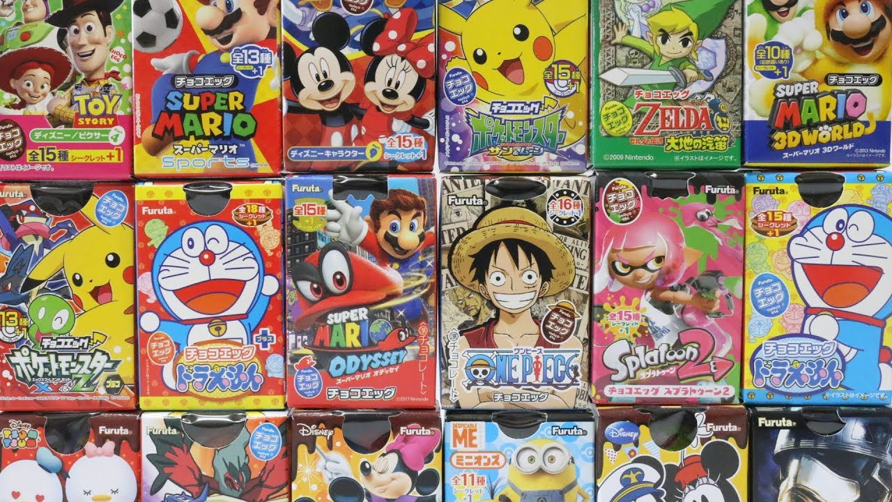 フルタチョコエッグコレクション３　スーパーマリオオデッセイ ディズニーキャラクター ワンピース ポケットモンスター ゼルダの伝説 ドラえもん スプラトゥーン ピクサー ミニオンズ シークレット 任天堂