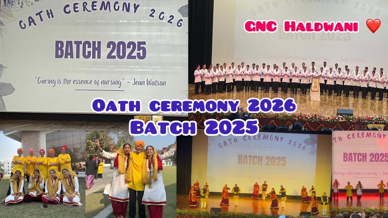 Oath taking ceremony of batch 2025🤍🥼….GNC Haldwani #gmch 