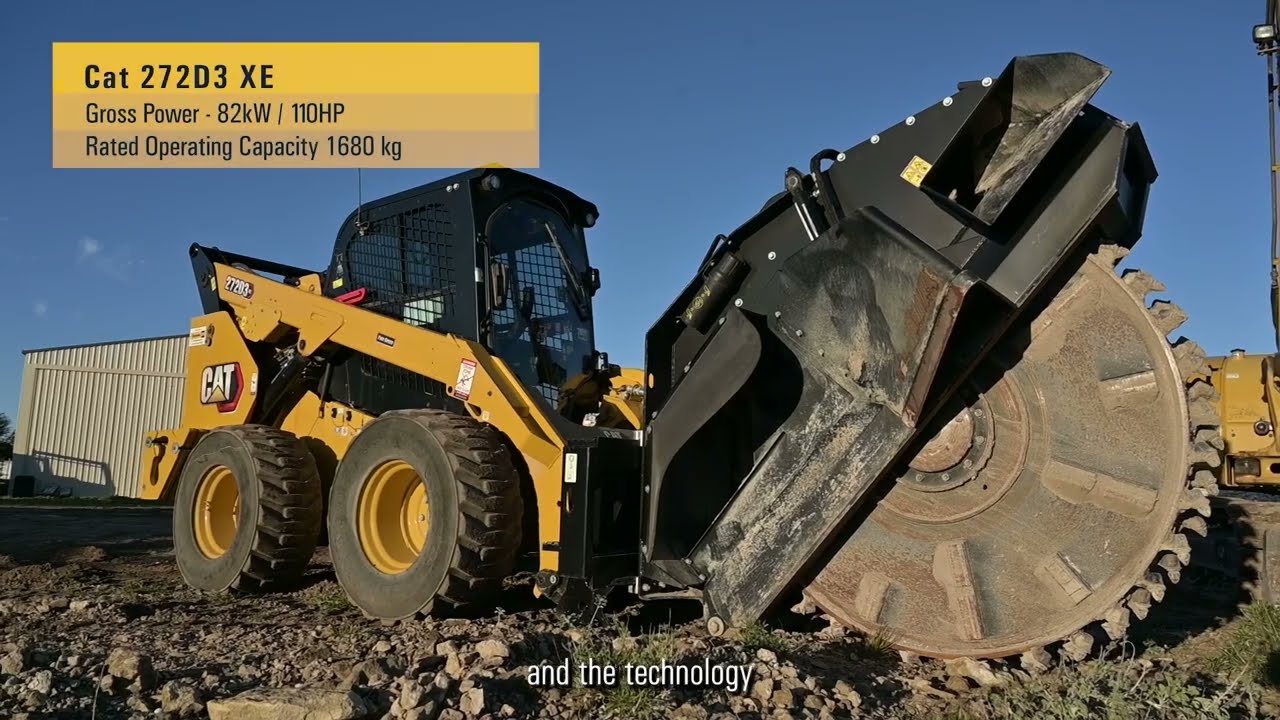 Cat® 272D3 XE Skid Steer Loader and SW480 Wheel Saw (Australia)