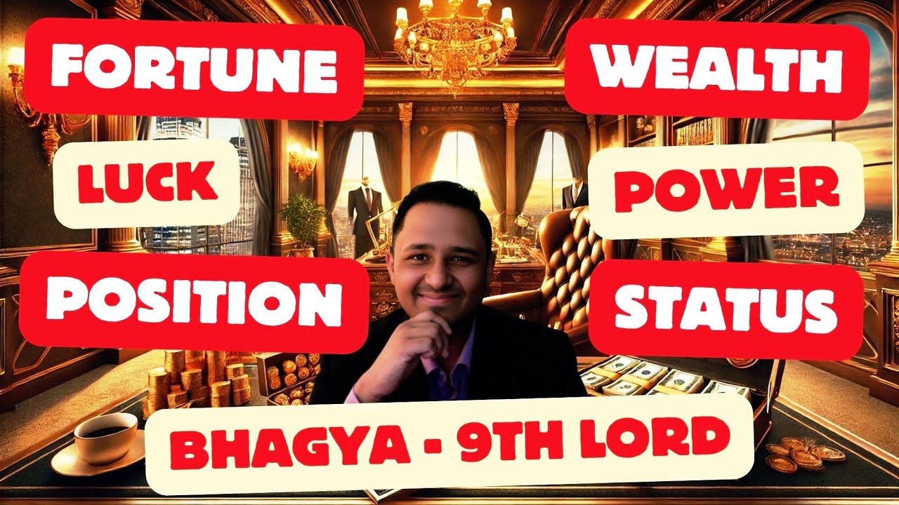 10 MASSIVE WEALTH Indicators using your 9th Lord (Fortune) in a Horoscope - Luck & Prosperity
